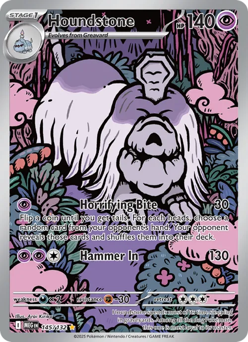 Houndstone #145/132 Illustration Rare — Mega Evolution