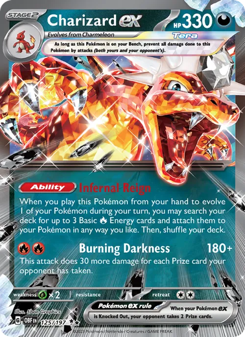 Charizard ex #125/197 Double Rare — Scarlet & Violet—Obsidian Flames