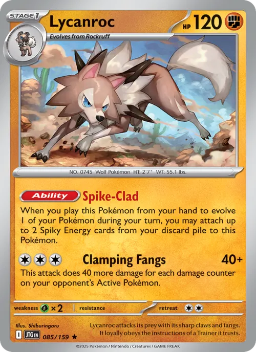 Lycanroc #085/159 Rare — Scarlet & Violet—Journey Together