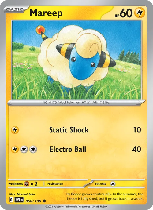 Mareep #066/198 Common — Scarlet & Violet