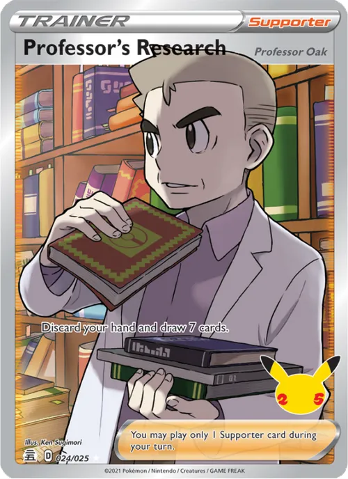 Professor's Research (Full Art) #024/025 Ultra Rare — Sword & Shield—Celebrations
