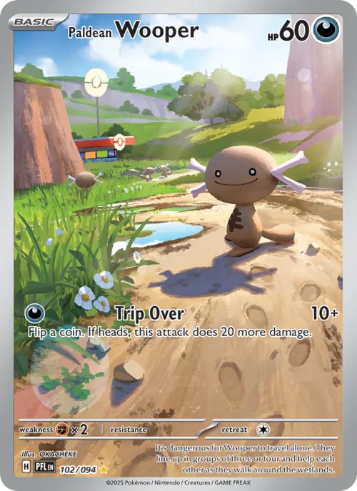 Paldean Wooper #102/094 Illustration Rare — Mega Evolution—Phantasmal Flames