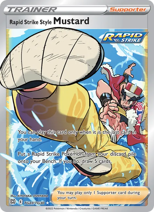 Rapid Strike Style Mustard #TG27/TG30 Ultra Rare — Sword & Shield—Brilliant Stars