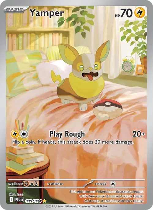 Yamper #099/094 Illustration Rare — Mega Evolution—Phantasmal Flames
