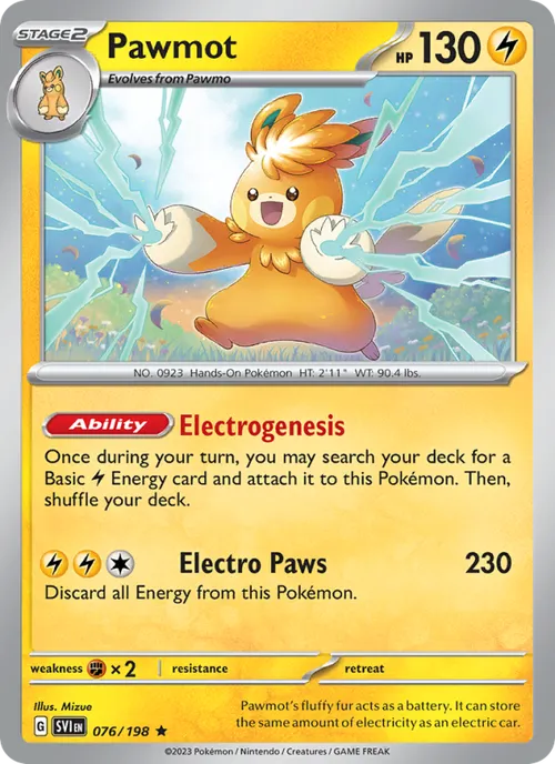 Pawmot #076/198 Rare — Scarlet & Violet