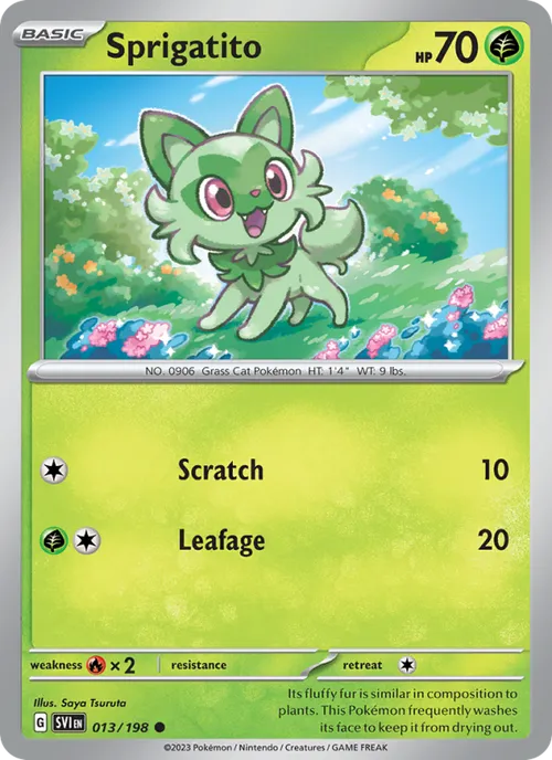 Sprigatito #013/198 Common — Scarlet & Violet