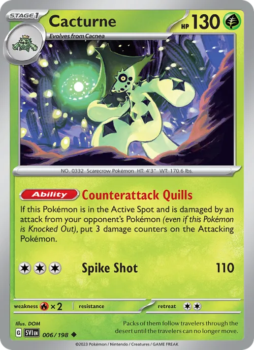 Cacturne #006/198 Uncommon — Scarlet & Violet