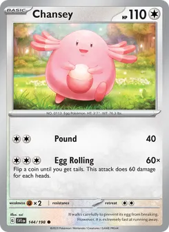 Chansey #144/198 Common — Scarlet & Violet