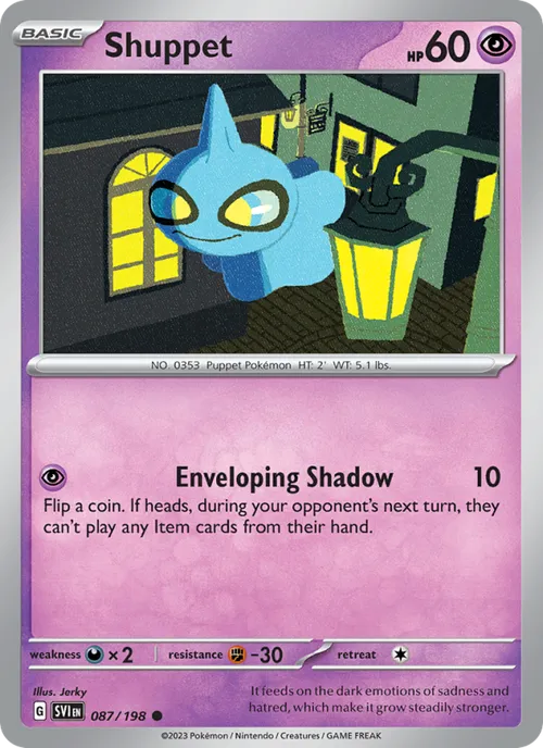 Shuppet #087/198 Common — Scarlet & Violet