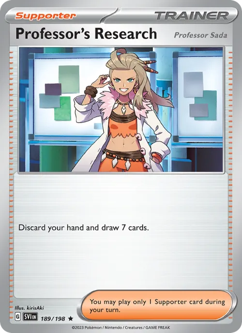 Professor's Research #189/198 Rare — Scarlet & Violet