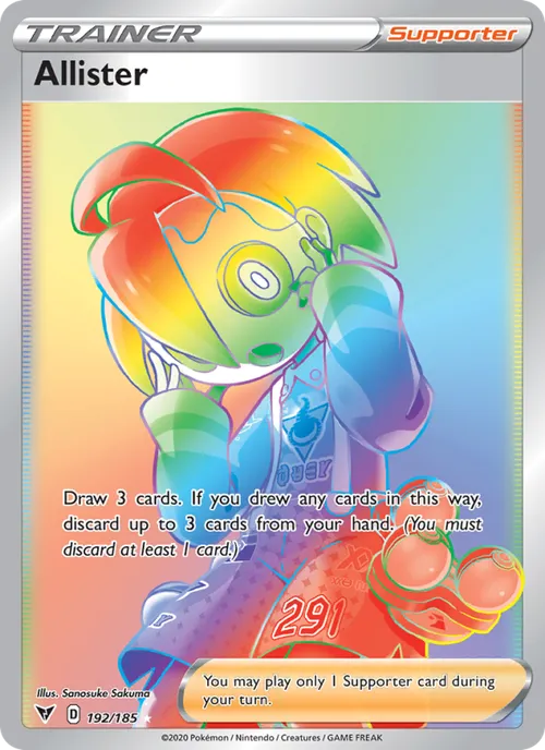 Allister (Secret) #192/185 Secret Rare — Sword & Shield—Vivid Voltage