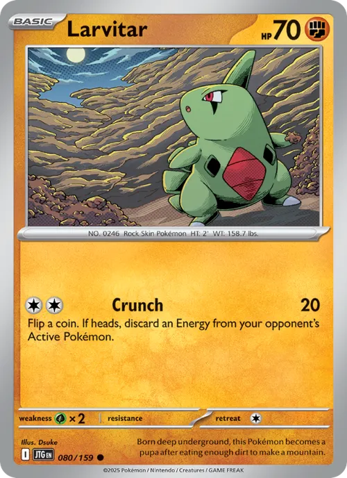 Larvitar #080/159 Common — Scarlet & Violet—Journey Together