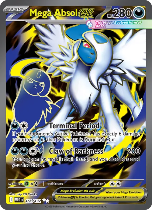 Mega Absol ex #161/132 Ultra Rare — Mega Evolution