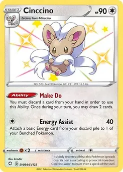 Cinccino #SV094/SV122 Shiny Holo Rare — Sword & Shield—Shining Fates