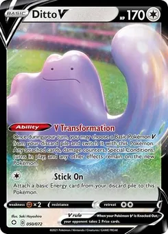 Ditto V #050/072 Ultra Rare — Sword & Shield—Shining Fates