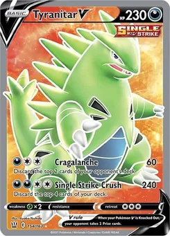 Tyranitar V #154/163 Ultra Rare — Sword & Shield—Battle Styles