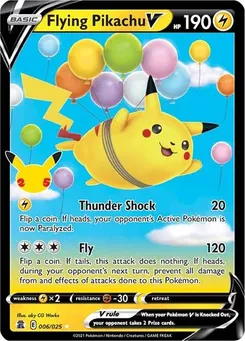Flying Pikachu V #006/025 Ultra Rare — Sword & Shield—Celebrations