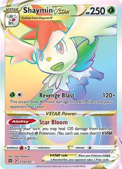 Shaymin VSTAR #173/172 Secret Rare — Sword & Shield—Brilliant Stars