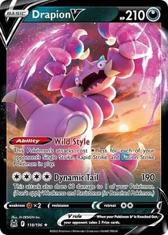 Drapion V #118/196 Ultra Rare — Sword & Shield—Lost Origin