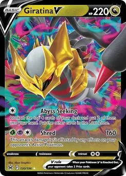 Giratina V #130/196 Ultra Rare — Sword & Shield—Lost Origin