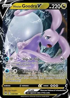 Hisuian Goodra V #135/196 Ultra Rare — Sword & Shield—Lost Origin