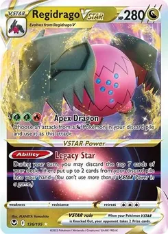 Regidrago VSTAR #136/195 Ultra Rare — Sword & Shield—Silver Tempest