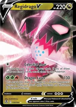 Regidrago V #135/195 Ultra Rare — Sword & Shield—Silver Tempest