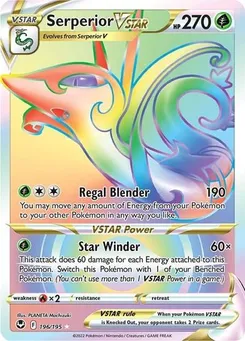 Serperior VSTAR #196/195 Secret Rare — Sword & Shield—Silver Tempest