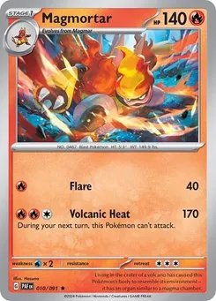 Magmortar #010/091 Rare — Scarlet & Violet—Paldean Fates