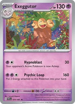 Exeggutor #024/091 Rare — Scarlet & Violet—Paldean Fates