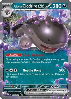 Paldean Clodsire ex #059/091 Double Rare — Scarlet & Violet—Paldean Fates