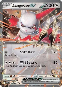 Zangoose ex #167/217 Double Rare — Mega Evolution—Ascended Heroes