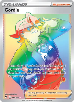 Gordie (Secret) #223/203 Secret Rare — Sword & Shield—Evolving Skies