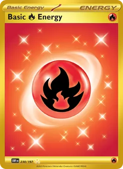 Basic Fire Energy #230/197 Hyper Rare — Scarlet & Violet—Obsidian Flames