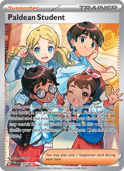 Paldean Student #230/091 Ultra Rare — Scarlet & Violet—Paldean Fates