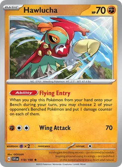 Hawlucha #118/198 Rare — Scarlet & Violet