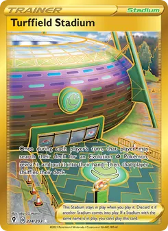 Turffield Stadium (Secret) #234/203 Secret Rare — Sword & Shield—Evolving Skies