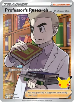 Professor's Research (Full Art) #024/025 Ultra Rare — Sword & Shield—Celebrations