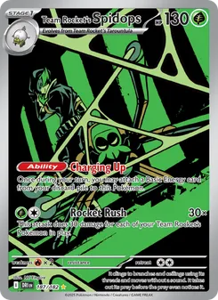 Team Rocket's Spidops #187/182 Illustration Rare — Scarlet & Violet—Destined Rivals