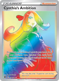 Cynthia's Ambition (Secret) #178/172 Secret Rare — Sword & Shield—Brilliant Stars