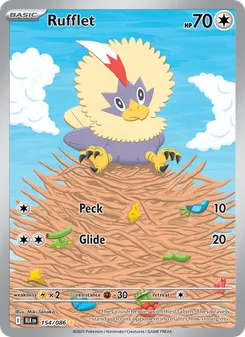 Rufflet #154/086 Illustration Rare — Scarlet & Violet—Black Bolt