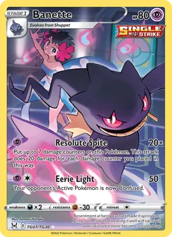 Banette #TG07/TG30 Ultra Rare — Sword & Shield—Lost Origin