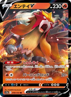 Entei V #019/172 Double Rare — 剣と盾—VSTARユニバース