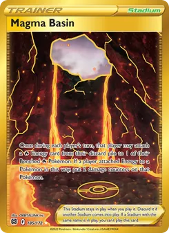 Magma Basin (Secret) #185/172 Secret Rare — Sword & Shield—Brilliant Stars